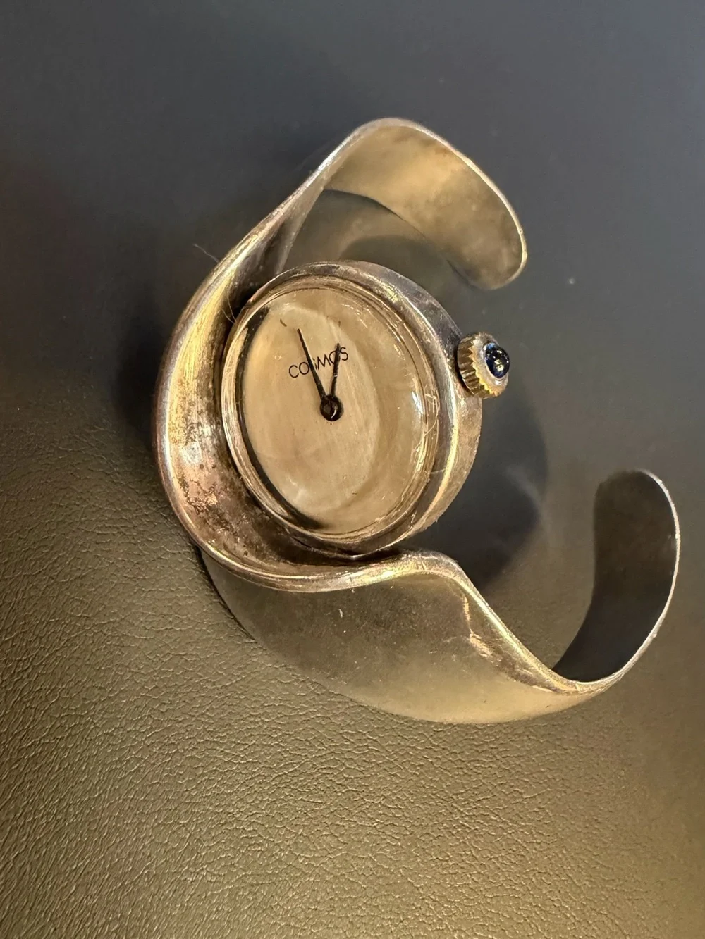 Cosmos vintage 1970’s solid Silver- Cuff watch -